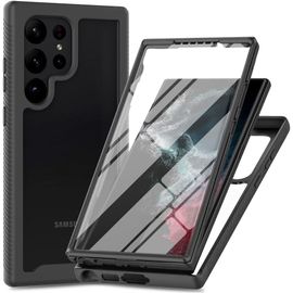 Case For Samsung Galaxy S23 Ultra 5g Shockproof Cover With Screen Protector,360 Degree Full Body Solid Double Sided Bumper Portable Transparent Cover