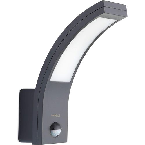 Lampe d'extérieur à LED avec détecteur de mouvement Rio Motion 10W 3000K blanc chaud | Lumière extérieur IP54 anthracite