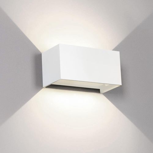 Applique Murale Interieur/Exterieur 24w, 4500k Lumière Naturelle Avec Angle De Faisceau Réglable,Ip65 Luminaire Exterieur Murale Etanche Led Idéal Pour Les Entrées, Les Couloirs (Blanc)