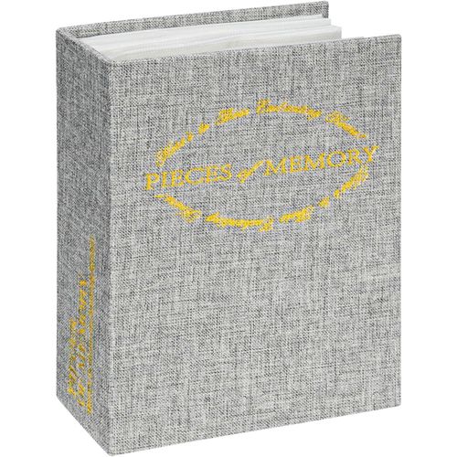 Album Photo Pour 15 X 10 Cm,Couverture En Lin,Avec Impressions Dorées,200 Photos,Livre D'or De Grande Capacité Pour Voyage,Mariage,Anniversaire,Gris