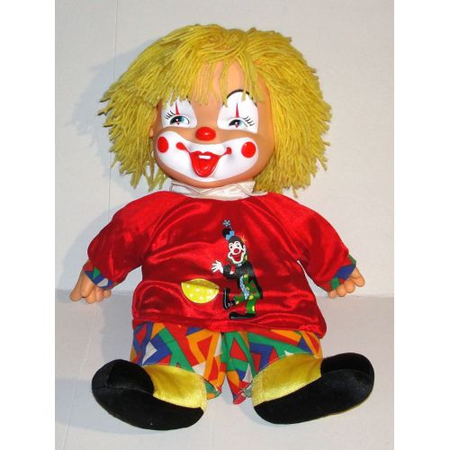 poupon jesmar poupée de chiffon clown colorée vintage jesmar 50 cm