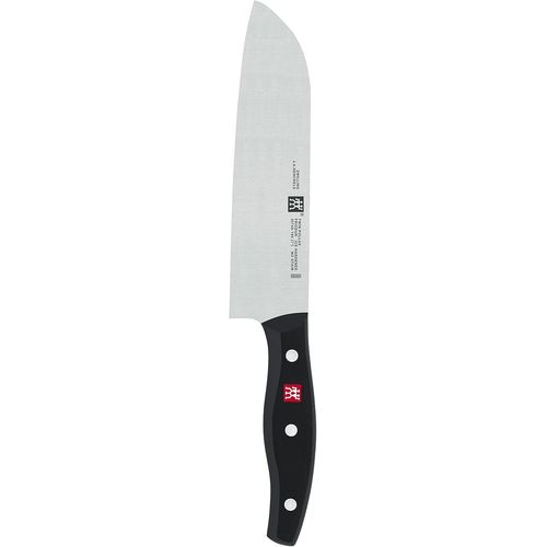 Couteau Santoku,Lame: 18 Cm,Acier Inoxydable,Manche Noir,Série Twin Pollux