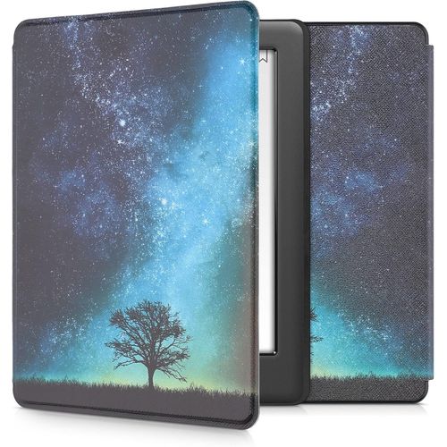 Étui Compatible Avec Kobo Glo Hd/Touch 2.0 Coque - Étui À Rabat Magnétique Tablette Ereader Similicuir - Bleu-Gris-Noir[Kin6251096]