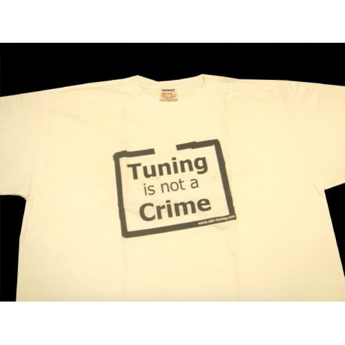 Tshirt - Tuning Is Not A Crime - Blanc - Taille M