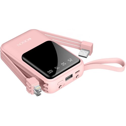 Chargeur De Téléphone Portable 10000 Mah Charge Rapide 3.0 Usb Power Bank Affichage Led Charge Rapide Batterie Externe Compatible Avec Google Lg Android Samsung Galaxy Nintendo Switch (Rose)