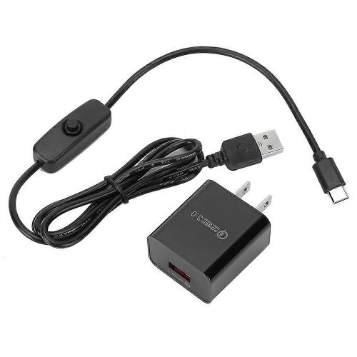 Kit de chargeur pour Raspberry Pi 4B Type¿ ; C Adaptateur Alimentation 5V3A US Plug 110¿ ; 240V