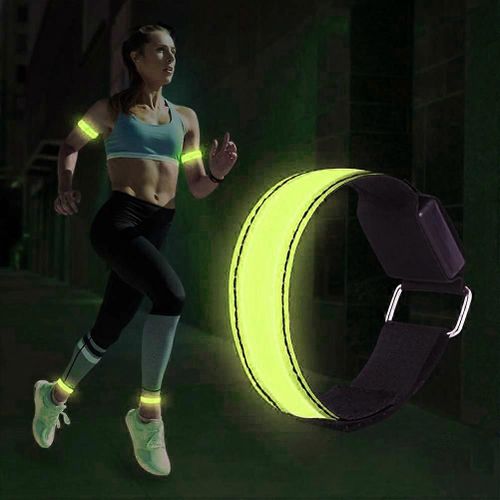 1pc Lumineux Brassards Usb Bandes Réfléchissantes Bracelets Pour En Plein Air Jogging Running Sport