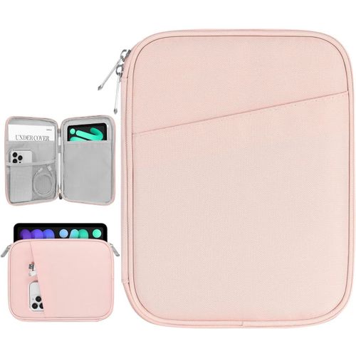 8-9 Pouces Tablette Housse Pochette Compatible Avec Ipad Mini 7/6 8,3"" 2024/2021, Ipad Mini 5/4/3/2/1 7,9"", Galaxy Tab A7 Lite 8,7""/Tab A 8,0"", Tab M8 (4/3/2) 8"", Tab M9 9"" 2023, Rose