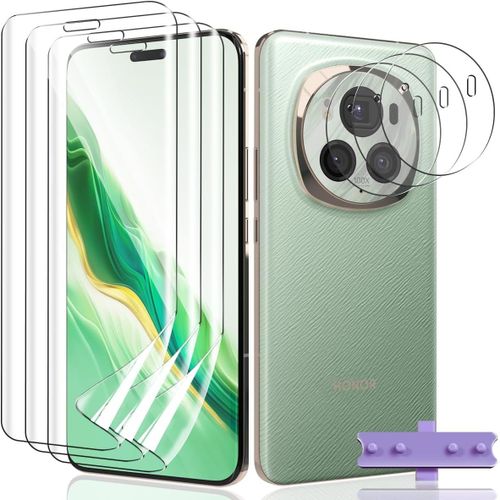 3+3 Pièces Pour Honor Magic 6 Pro Protection Écran Tpu Souple [Pas Verre Trempé] + Honor Magic 6 Pro Caméra Verre Trempé, Hd Anti Rayures Protecteur D'écran Pour Honor Magic 6 Pro