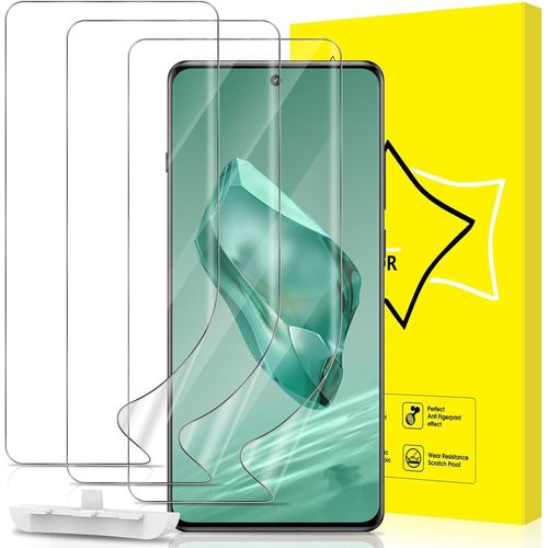 Lot De 3, Protection Ecran Pour Oneplus 12 [Vitre Protecteur 9h Dureté] [Sans Bulles] [Anti-Rayures] Films De Protection En Tpu Flexible Compatible Avec Oneplus 12 5g