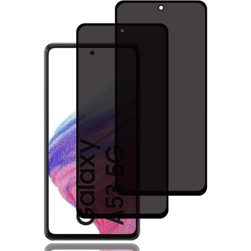 Verre Trempé Anti-Espion Pour Samsung Galaxy A53 5g [2 Pièces], Protection D'écran Anti-Espion, Protecteur D'écran De Confidentialité, 9h Dureté, Anti-Rayures,Film De Protection Écran Pour Galaxy A53