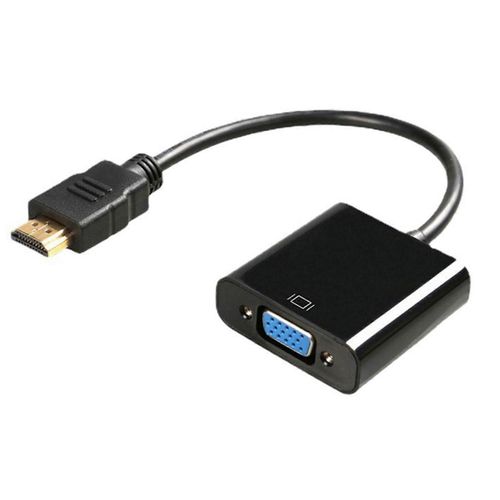 Interface multimédia HD vers câble VGA Adaptateur VGA HD 1080p pour moniteur d'ordinateur de bureau Ordinateur portable Projecteur noir 9.3in