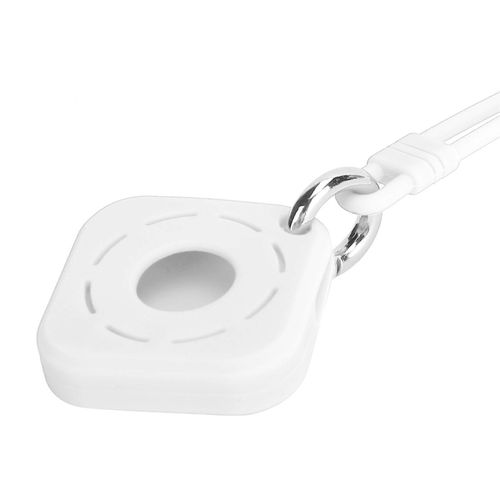 Housse de protection en silicone de type carré creux avec dragonne pour localisateur IOSTRANSPARENT