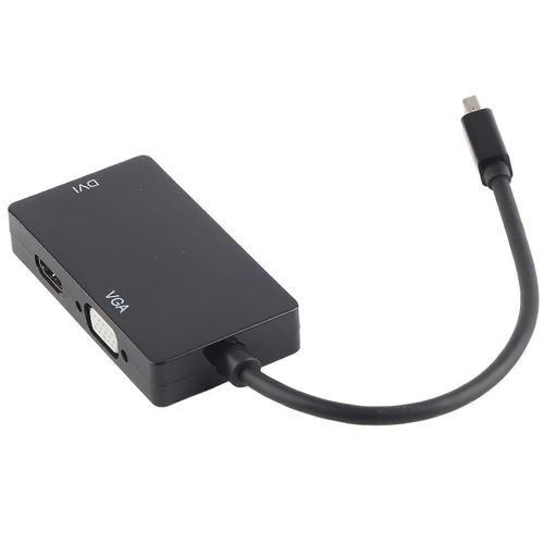 Mini Adaptateur Displayport 60Hz 2.25Gbp VGA HD DVI Sortie Cuivre ABS Mini DP Adaptateur pour Moniteur TV Ordinateur Portable Noir