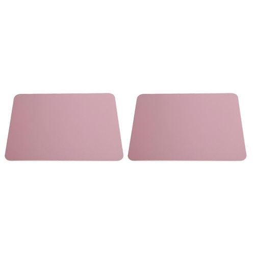 2 Pcs Tapis De Souris 2 Côtés PVC En Cuir Imperméable Tapis De Bureau Bureau Maison Souris Protecteur 27x21cm (Violet Rose)