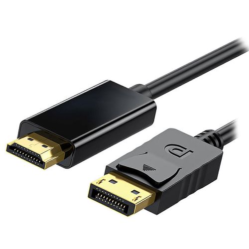 Câble d'interface multimédia DisplayPort vers HD Câble adaptateur DisplayPort 4K 60Hz plaqué or mâle vers mâle pour les réunions de bureau de divertissement en famille