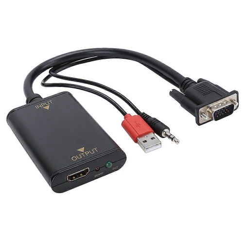 Câble USB avec adaptateur audio Entrée VGA vers HDMI Convertisseur vidéo Excellentes performances