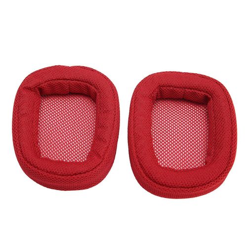 Coussinets d'oreille Coussinets Doux Respirant Réduction Du Bruit Basse Forte Casque De Remplacement Coussinets D'oreille pour Logitech G433 G233 Rouge