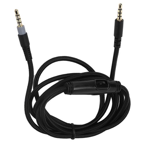 Câble Casque 3.5mm Mâle à 3.5mm 1.5m Fil Audio pour Casque Alpha/Skyline Noir