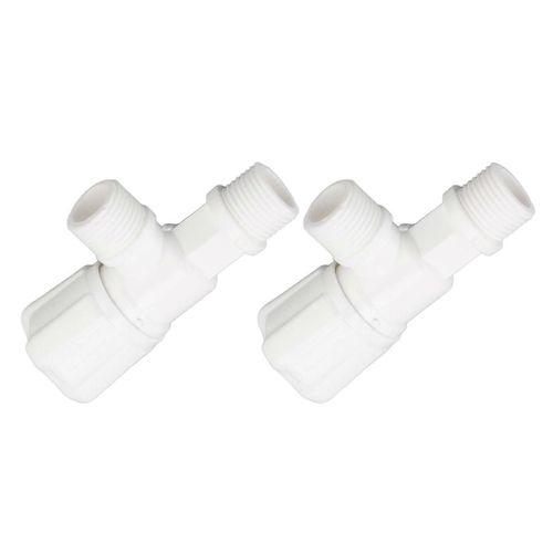 2pcs Vanne de dérivation en plastique à 3 voies G1 / 2 Vanne de commutation de filetage mâle pour salles de bains baignoires cuisines