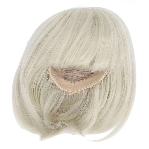 Perruque de poupée Droite Bang Longueur Épaule Cheveux Courts Fibre Douce Coupe Facile pour 1/3 BJD Vert