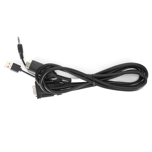 Adaptateur de câble d'interface multimédia VGA vers HD de 1,8 m avec câble USB audio haute définition 1080P D14