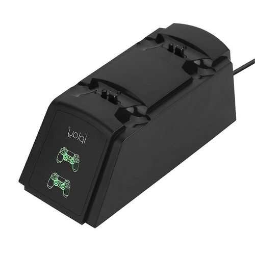 Chargeur De Station De Charge 2 En 1 À Double Station De Charge Usb Pour Poignée Ps4 Avec Lumière Led