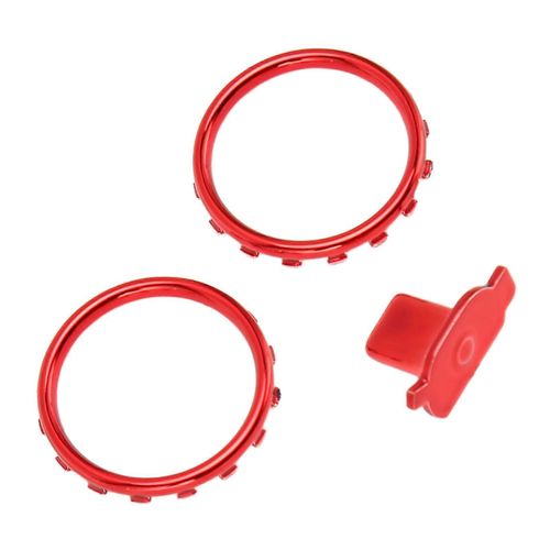 Anneaux Décoratifs Pour Manette Xbox Elite Series 2 Chrome Mat Boutons De Commutateur Pièces De Rechange Rouge