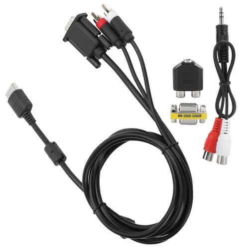 Câble VGA Haute Définition avec Adaptateur Câble de Conversion Audio pour Sega Dreamcast DC