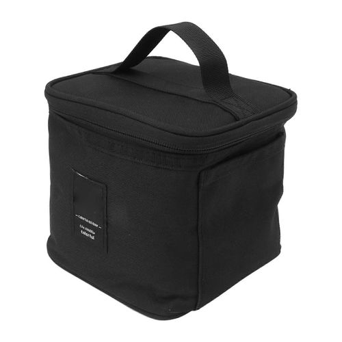 Bouteille d'épices Sac de transport Séparateur intérieur amovible Oxford Tissu Portable Assaisonnement Pot Sac pour barbecue pique-camping noir