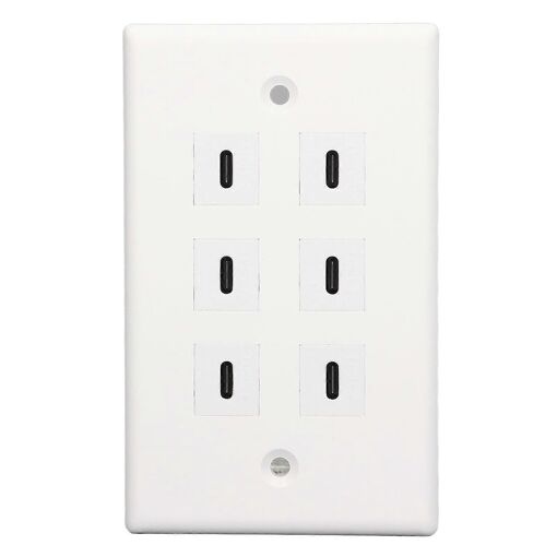 Prise USB à 6 ports Prise USB Type C Prise USB Applique large prise...