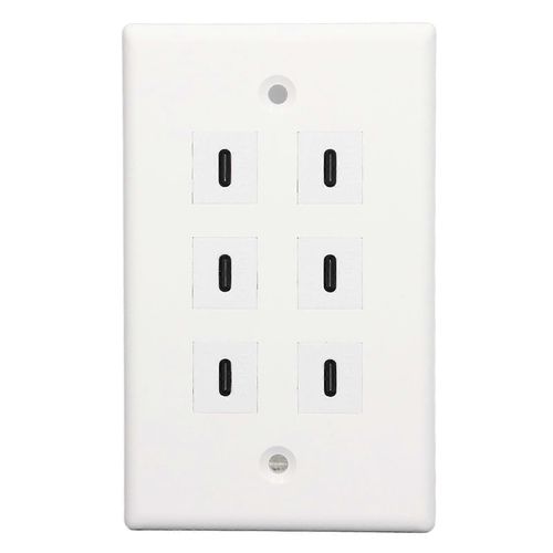 Prise USB à 6 ports Prise USB Type C Prise USB Applique large prise USB pour bureau d'affaires