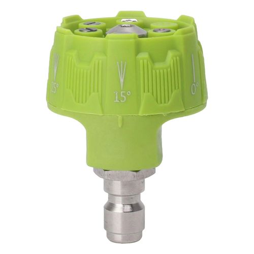 Buse de pulvérisation de nettoyeur haute pression 6 en 1 Buse réglable multifonctionnelle 1/4 Plug Interface Connect Tip Vert