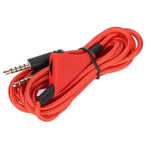 Câble audio de remplacement Fil de contrôle du volume en ligne et sans cordon de commande de sourdine en ligne pour casque de jeu Astro A10 A40TR (contrôle du volume rouge)
