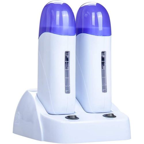 Kyaoayo-Double Chauffe Cire Tiède Roll On Kit De 2 Emplacements Épilation Esthétique Appareil