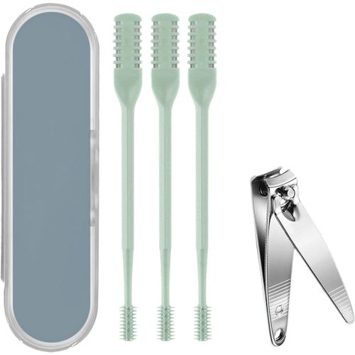 Kyaoayo-Jimkply Lot De 3 Lames De Nez 2 En 1 Et 1 Coupe-Ongles, Rasoir Pour Poils Du Nez, Épilateur Nasal Portable Pour Homme Et Femme 