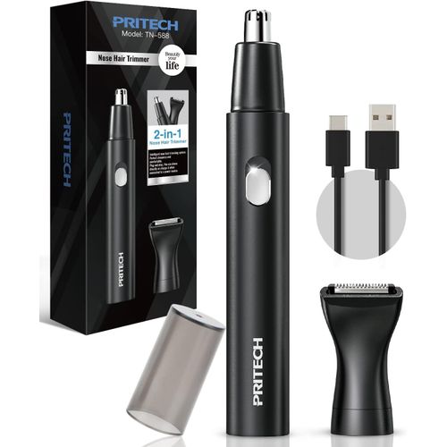 Kyaoayo-Tondeuse À Nez Pour Hommes Et Femmes, Rechargeable, Portable Avec Tondeuse À Oreilles, Lavable Ipx5 Tondeuse À Oreilles Et À Nez