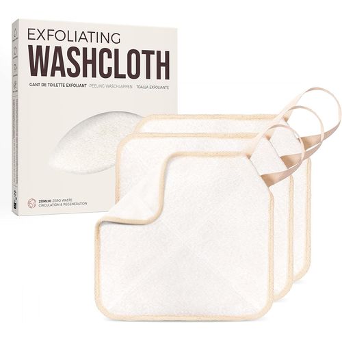 Kyaoayo-3pcs Serviettes Démaquillantes - Serviette Exfoliante Pour Le Corps Et Le Vi - Avec Douceur Et Frottement Des Deux Côtés - Pour Homme Et Femme - Blanc 