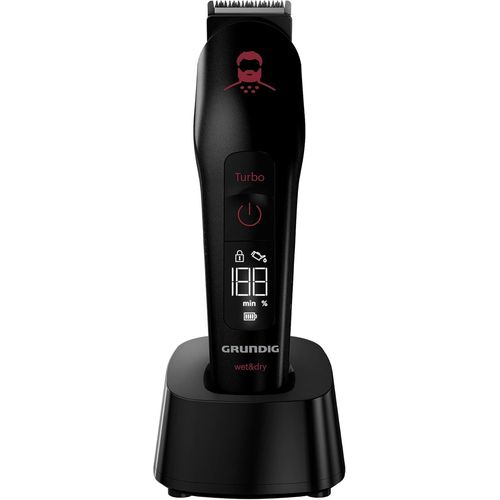Kyaoayo-Mgk 9030 Proclub Tondeuse Multi-Cheveux Avec Capteur Beardcare, Utilisation Humide Et Sèche, Avec Batterie Li-Ion, Jeu De Coupe Avec Revêtement En Titane, Noir Mat/Rouge