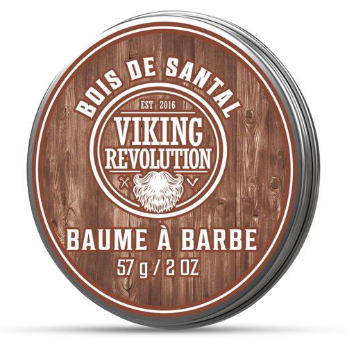 Kyaoayo-Baume Barbe Homme Avec Huiles D'argan & Jojoba - Coiffe, Renforce & Adoucit La Barbe & La Moustache - Parfum Bois De Santal - Cadeau Homme - 57 G