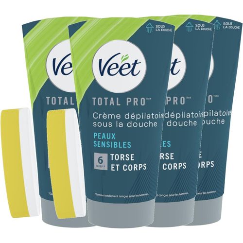 Kyaoayo-Men - Lot De 4 Crèmes Dépilatoires Homme Sous La Douche - Peaux Sensibles - 4x150ml