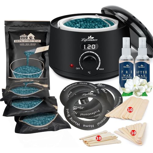 Kyaoayo-Chauffe Cire Epilation Professionnelle Inclure 42 Accessoires D'épilation À Domicile Kit Epilation Cire Pour Tous Les Types De Cheveux