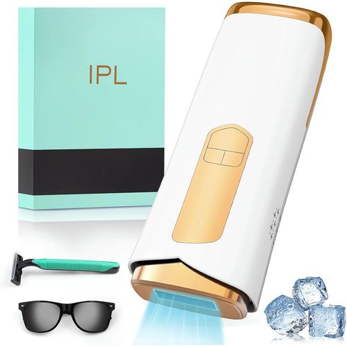 Kyaoayo-Pilateur Lumière Pulsée Avec Fonction 5¿ De Soin Glacé 999,900 Flashes Epilateur Laser Definitif Onde De 600-1200 Nm De 5 Niveaux Énergie Épilation Laser Pour Du Vi /Aisselles/Corps