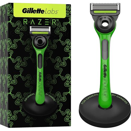 Kyaoayo-Labs Avec Barre Exfoliante, Édition Limitée Razer, Rasoir Pour Homme , 1 Manche - 1 Lame, Avec Socle Magnétique Premium