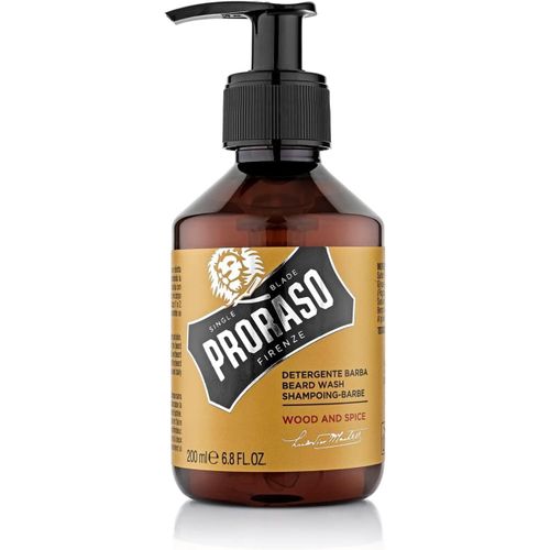 Kyaoayo-Shampoing Barbe, Soin Vi Homme Nettoyant Et Adoucissant, Shampoing Pour Barbe Parfum Bois & Épice, Fabriqué En Italie, 200 Ml