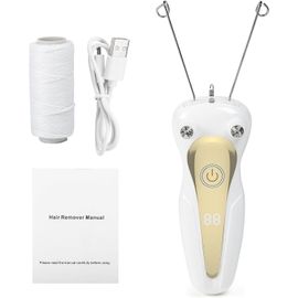 Kyaoayo-Pilateur Électrique Pour Femme Épilateur À Fil De Coton Pour Le Vi Épilateur Électrique À Fil De Coton Épilateur Facial Pour Les Bras Et Les Jambes Doré.