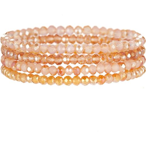 Bracelet Femme Bohème Avec Perles De Cristal Multicouche Bracelets Avec Perles Élastiques Empilables Bijoux De Mode D'été Cadeau Saint-Valentin Pour Elle