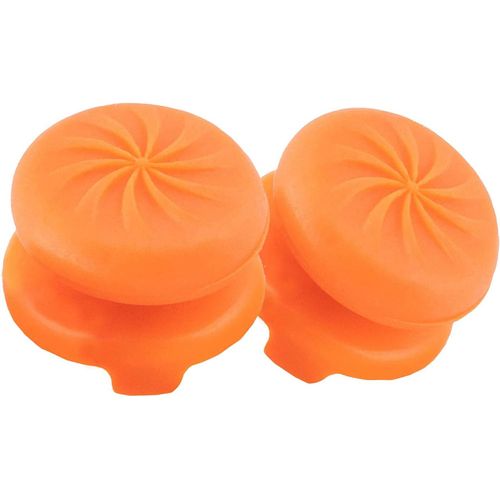 Thumbsticks, Silicone Joystick Grips Caps Pour Ps4 Controller Et Pour Ps5 Controller À Augmenter Précision, Objectif Et Le Confort, Orange, 2 Pièces