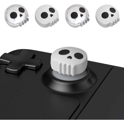 Capuchon De Thumbstick Pour Steam Deck/Steam Deck Oled,Prises De Pouce Caps En Silicone Pour Steam Deck Joystick,4pcs Kit Thumb Grip Caps Pour Steam Deck Console,Le Crâne
