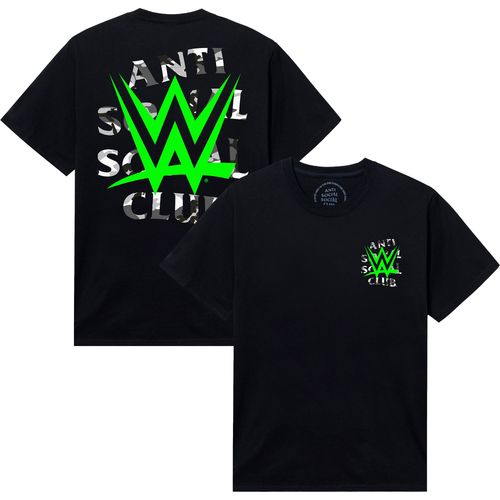 T-Shirt Noir Antisocialclub X Wwe Pour Homme